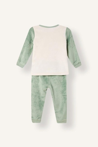 Defacto Dinozor Baskılı Pelüş 2li Pijama Takımı Erkek Bebek I2368a526cwkh434 Haki-kh434