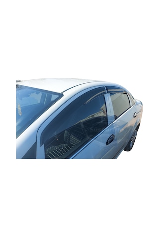 Fiat Linea 2007-2015 Uyumlu Mugen Cam Rüzgarlığı Seti Piano Black 4'lü İthal (00) (ŞüsCarOto Aksesuar)