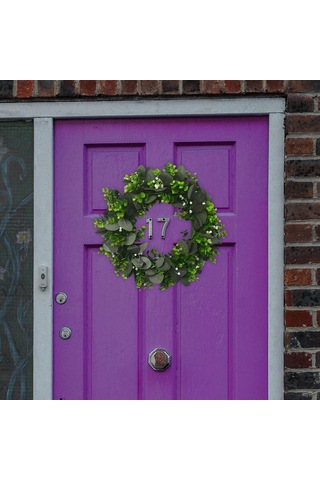 Suntek Çiçek Çelenk Mavi Ayçiçeği Askı Yuvarlak Asılı L