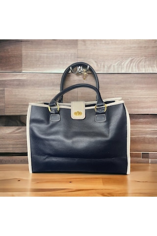 Estee Lauder Büyük Boy Lacivert Günlük Ve Gece Kol Çantası Şık Vintage 6087480