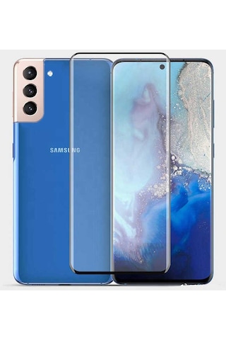 Samsung Galaxy S21 Plus İle Uyumlu Şeffaf Esnek Kavisli Ekranı Tam Kaplayan Pet Ekran Koruyucu