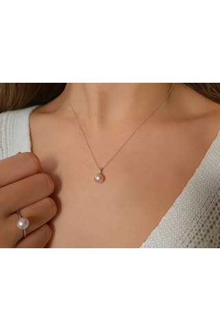 Sirius Modern Pembe Inci Kolye 0845P0002