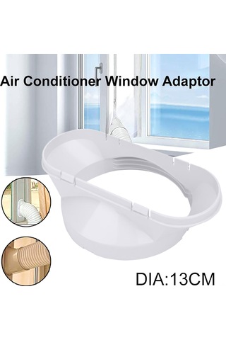 Suofeng Ac Exhaust Hose Connector Ellipse Tip - 13cm Diametre Borular İçin, Sabit Bağlantı, Isı Kaçakını Önler, Beyaz Abs Malzeme