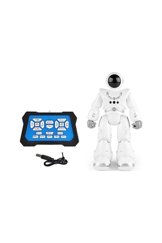 Uzaktan Kumandalı Şarjlı Hareket Sensörlü Çok Fonksiyonlu Işıklı Sesli Akıllı Robot Oyuncak Robot