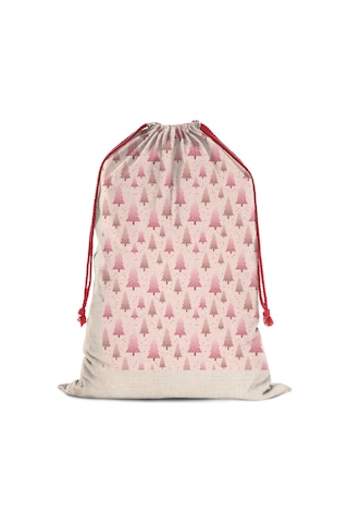 Büyük Noel Baba Hediye Çantası, Pamuklu Kordonlu, Yeniden Kullanılabilir Noel Ağacı Parlak Toz