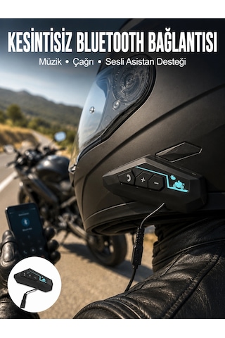 Zenvia Kask Kulaklık Bluetooth Motosiklet Kulaklık Intercom Su Geçirmez Znv2026 08706602