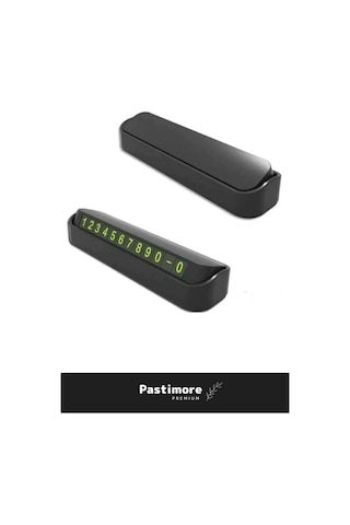 Araç İçi Park Telefon Numarası Araba Oto Cam Kartı Torpido Üstü Fosforlu Neon Aç-kapa Numaratör Siyah