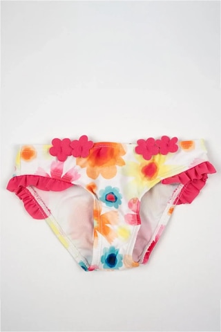 Adisia Kız Çocuk Fuşya Çiçek Desenli Fırfırlı Bikini Altı Fuşya