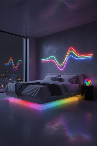 3 Metre Neon Led Işık - Esnek Dekoratif Ortam Ve Oda Aydınlatması Karışık