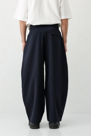 Vamos Barrel Fit Tailored Fit Kemerli Pantolon Lacivert