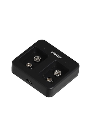 Beston 2li 9v Pil Şarj Cihazı USB Kablolu