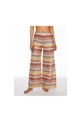 Koton Bol Paça Plaj Pantolonu Desenli Beli Lastikli Multıcolor 3sak60008bk 3SAK60008BKMIX Mavi