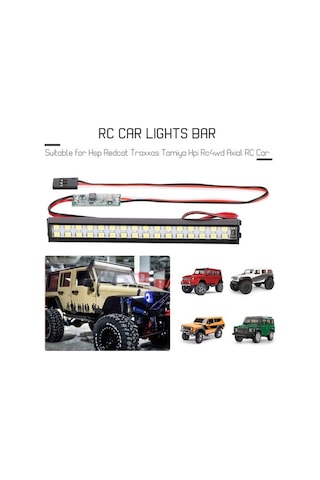 Pazly Uyumlu Traxxas, Tamiya Rc Modlu Metal Ledli İçin Geeroyoo Far Çubuk Araçlar 32 3 1/10 - Sc