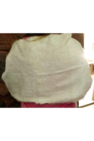 Mandaş Style El Dokuma Angora Bayan Şalı-Beyaz