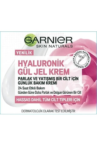 Yüz Bakim Kremi & Hyaluronik, Gül Özü, Parlak, Yatışmış Bir Cilt İçin Gündüz Kremi 50ml