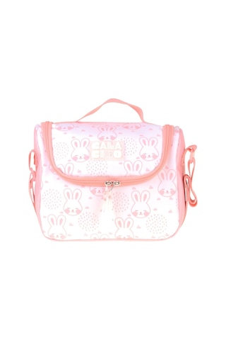 Calacilo Pleasant Kız Çocuk Kedi Baskılı Pembe Isı Yalıtımlı Okul Beslenme Çantası - C4051 Beyaz - Pembe