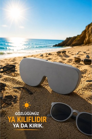 Valletta Vlt2060 Margolis Katlanabilir Silikon Gözlük Kabı - Gri