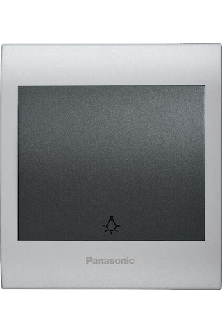 Viko Panasonic Thea Blu Light Anahtar, Çerçeve Chrome Matt+beyaz, Kapak Füme