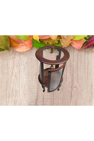 Bengimobilya Gümüşlük Yuvarlak Model 98 Cm Parlak Ceviz Kayın Lükens Aslan Aya