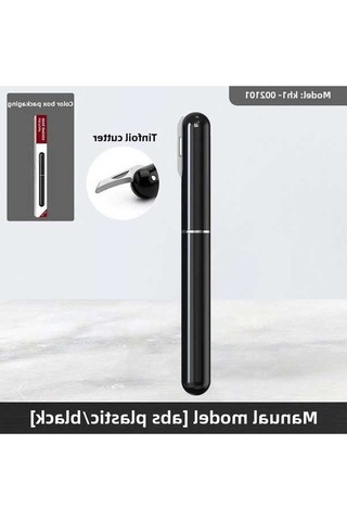 Fortunelane Pratik Siyah Pnevmatik Şarap Açıcı, Dayanıklı Plastik Kalem Şeklinde Siyah