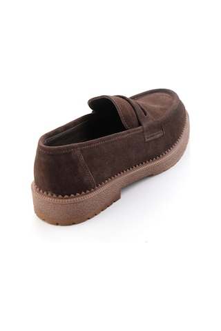 Kahve Süet Hakiki Deri Erkek Loafer Ayakkabı E01698634102