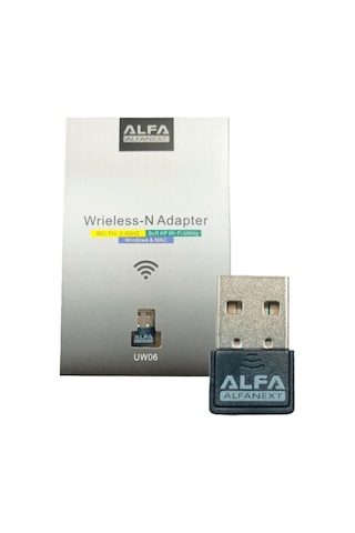 Alfa Uw06 150 Mbps Wifi Adaptör, Realtek Rtl8188ftv Usb Dongle, Pc Wifi Adaptör Windows 10/11 Tak Çalıştır