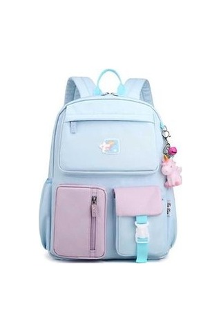 Ergonomic Sırt Çantası - Okul Ve Seyahat İçin Geniş Bölmeli, Dayanıklı Öğrenci Bookbag MAvi