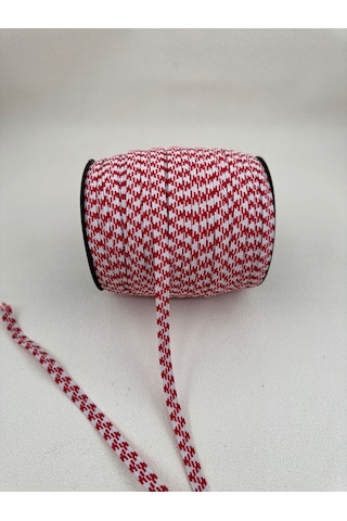 Paşateks 8 Mm Desenli Renkli Tres Lastik-5 Metre-kırmızı