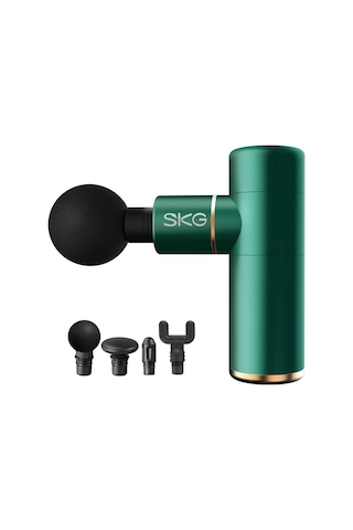 Skg F3 Masaj Tabancası, Yeşil, 4 Darbe Yoğunluğu, Farklı Bölgelerde Kullanıma 4 Modüler Masaj Başlığı Yeşil