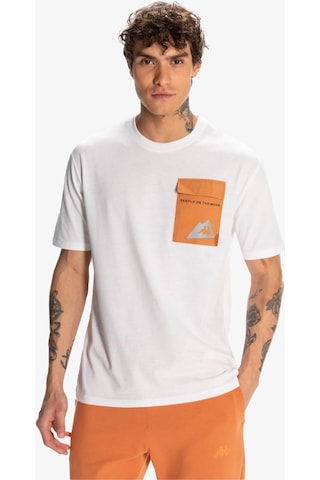 Kappa Maska Erkek Beyaz T-shirt 321w7zw-001 Beyaz