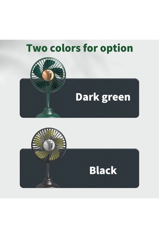 Taşınabilir Mini Araba Fanı Düşük Gürültülü Güçlü Sessiz Fan 3 Hız Ayarları Araba / Ev Seyahat İçin 360 Derece Vantilatör 53042841