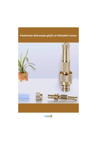 Ayarlanabilir Basınçlı Hortum Başlığı Gold Pirinç Malzeme