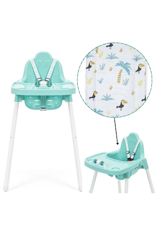 Casual Feed & Play Oyuncaklı Mama Sandalyesi Mint Yeşili - Mama Sandalyesi Minderi
