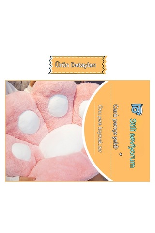 Ebedi Şans Ayı Pençesi Yarı Kapalı Koltuk Minderi Minder-pembe 10