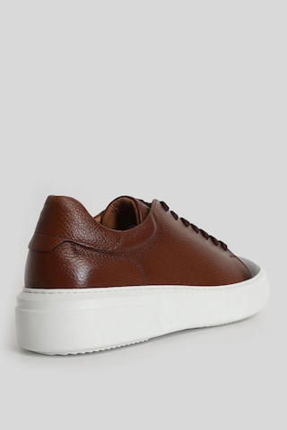 Lufian Tommy Erkek Deri Sneaker Ayakkabı Kahve Kahve