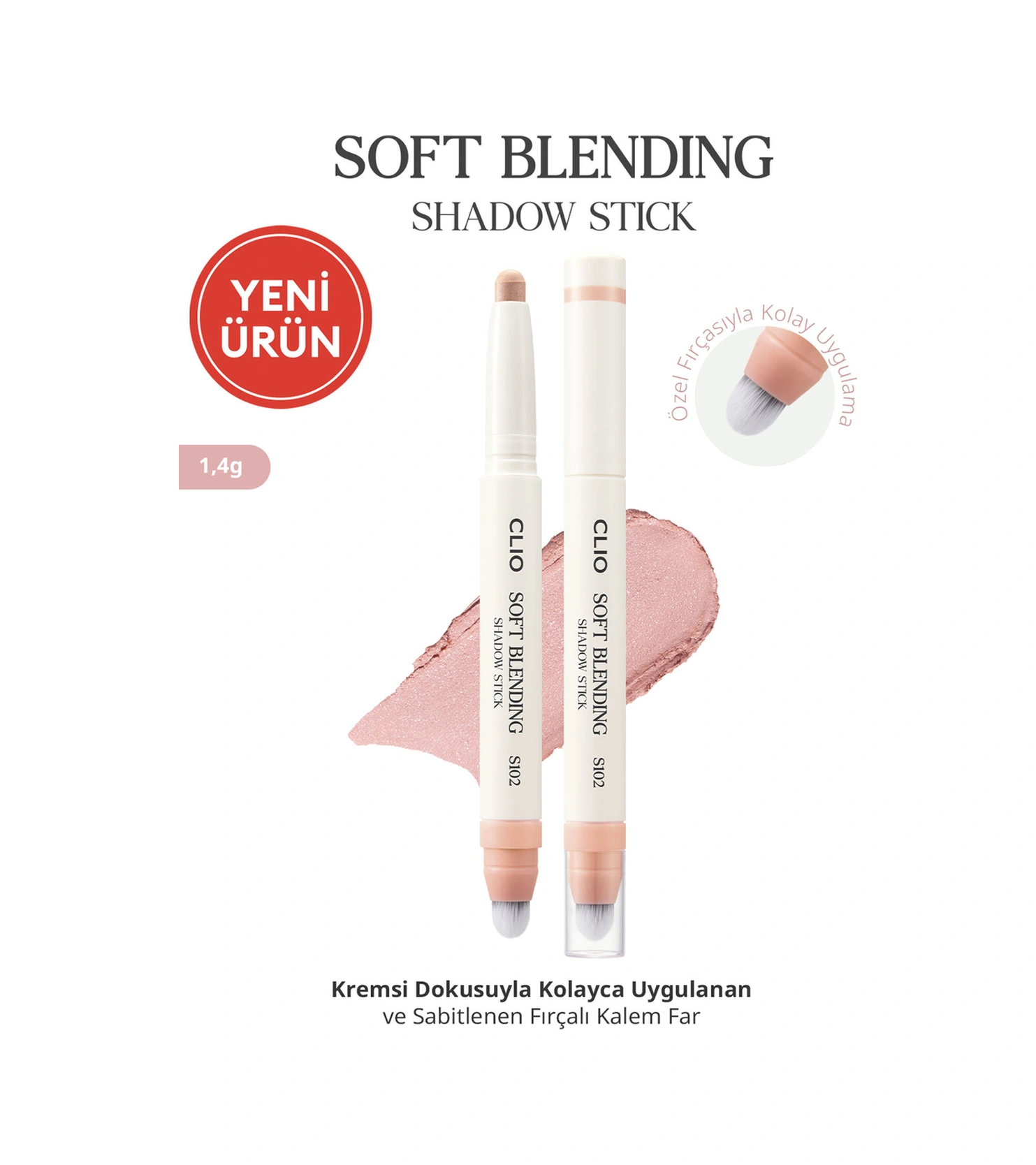Clio Soft Blending Shadow Stick S102 Favorite Peach