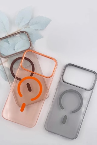 Joko Apple iPhone Uyumlu 17 Pro Max Pc Blank Magsafe Kapak - Pembe Belirtilmemiş