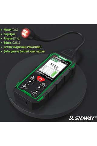 Sndway Sw-733gs Hassas Yanıcı Gaz Dedektörü Ppm Ve Lel Ölçer