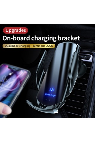 Dancemonkey 15w Manyetik Araç Şarj - Hızlı Kablosuz Şarj Aparatı Siyah Siyah