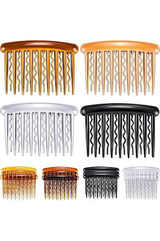 Shineyee 12 Adet Plastik Dalgalı Dişli Saç Tarzı, Fincan Desenli Saç Aksesuarı, Evde Ve Özel Etkinlikler İçin Uygun, Basit Ve Pratik Tasarım