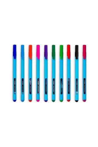Liqeo 10 Renk Fineliner Kalem İnce Uçlu Keçeli Kalem 0.4 Mm Ergonomik Tasarım
