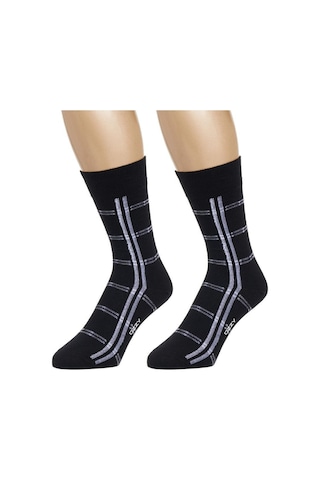 Ozzy Socks 3 Çift Dikişsiz Erkek Penye Pamuklu 4 Mevsim Çorap Dayanıklı Topuk Burun Siyah- Antrasit
