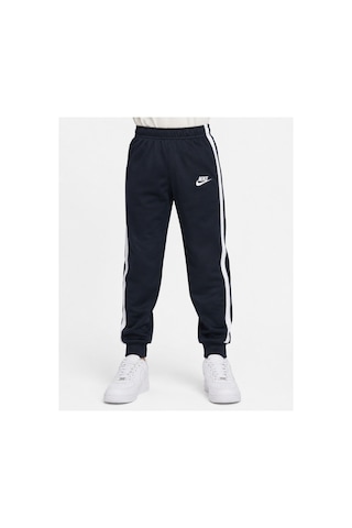 Mavi Boncukk Çocuk Unisex Şeritli Paça Lastikli Alt Eşofman Siyah1