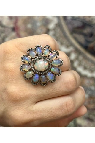 Opal Elmas Yüzük 065
