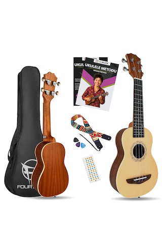 Fourtune Sydra Uks-21nt Soprano Ukulele Maun Hakiki Ağaç Soprano