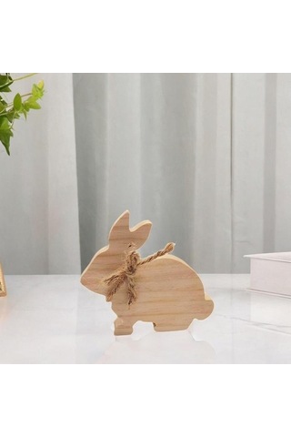 Pazly Tavşan Suntek Stil-b Orta Masaüstü İşareti Ahşap Cv