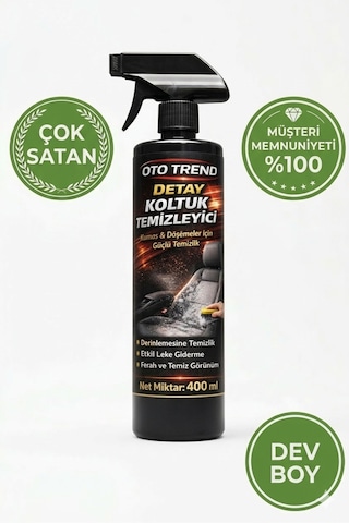 Oto Trend Detay Koltuk Temizleyici 400 Ml Araç İçi Kumaş Ve Döşeme Temizleyici, Güçlü Leke Çözücü 0