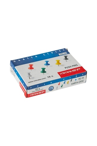 Harita Çivisi Pano İğnesi Mimaks Renkli Harita Çivisi 3 Paket