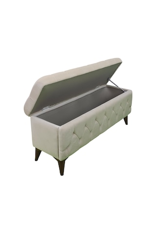 Vavonni Sandıklı Puf 120Cm Krem A+ Kalite