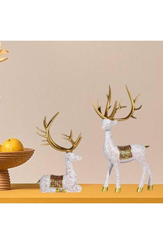 Homyl Yatak Odası Masaüstü Oturma Için 2 Adet Ren Geyiği 10cmx20cm